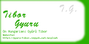 tibor gyuru business card