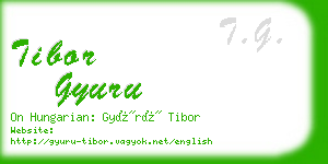 tibor gyuru business card